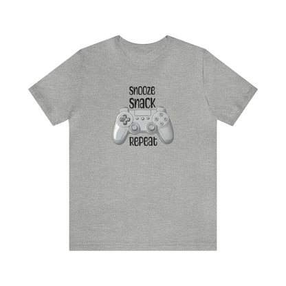 Snooze Snack Game Repeat Tee