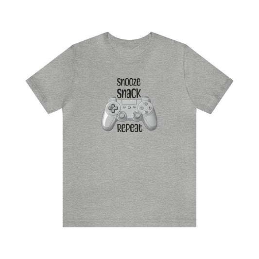 Snooze Snack Game Repeat Tee